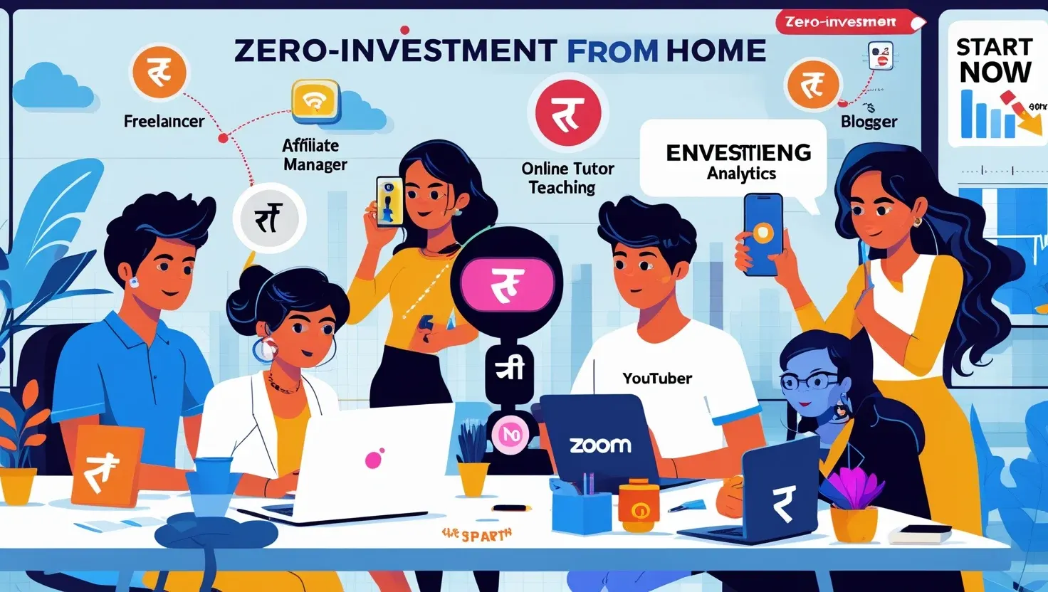 Zero Investment Startup Ideas 2025